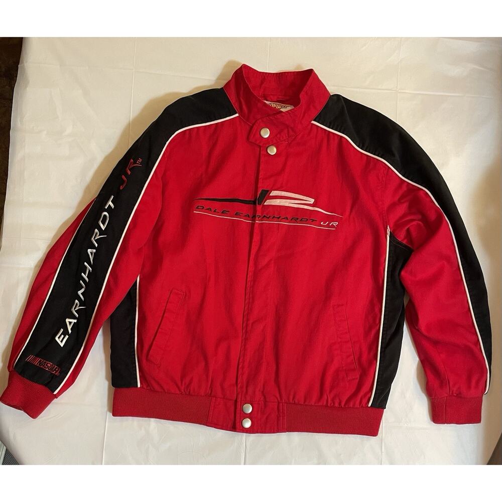 Dale Earnhardt Jr Kids Sz 14/16 Red Jacket Winners Circle NASCAR #8